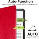 Miimall Compatible for Kindle Paperwhite 11th Generation 2021 Leather Case with Hand Strap Leather Cover Cases for Kindle Paperwhite 11th 2021 and Kindle 6.8 Inch Signature Edition 2021(Red)