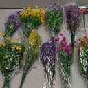 Yastouay 18 Bundles Artificial Flowers for Outdoors Decoration, Outdoor Artificial Flowers UV Resistant Fake Flowers Greenery Shrubs Plants for Front Porch Window Box Hanging Garden Home