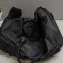 Gym Bags Sports Gym Bag Lady Leather with Letter Printing Fitness Bag for Shoes Male Solid Color Black Red Travel Shoulder Bag (Black)