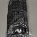 Wireless Keyboard and Mouse Combo, Full-Sized 2.4GHz Wireless Keyboard with Comfortable Palm Rest and Optical Wireless Mouse for Windows, Mac OS PC/Desktops/Computer/Laptops (Black)