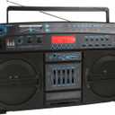 Lasonic i-931BT BoomBox BLUETOOTH AM/FM EQ USB SD AUX w/ Remote Built-In Battery, Black