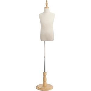 Kids Mannequin Body Child Dress Form with Wood Stand Adjustable Height Lightweight & Portable Fits All Kinds of Clothes, 10-11 Years Old