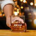 2 x My Favorite People Call Me Pop Pop Whiskey Glass, Funny Pop Pop Gifts, Grandfather Grandpa Gifts from Grandchildren for Fathers Day Birthday Christmas Day, 10oz (Transparent)