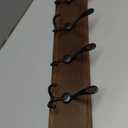 Rustic 38.6" Large Coat Rack Wall Mount, Long Wood Coat Hooks with 10 Triple Hooks, Heavy Duty Wooden Coat Hanger Wall Mount for Entryway, Farmhouse Hanging Jackets, Coats, Hats, Bags,Towel (Brown Plate & Black Hook)