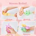 Easter Basket Stuffers for Teens Adults: 5 Pack Squishy Bunny Stress Balls - Easter Gifts Basket Essentials - Stress Relief Fidget Balls - Novelty Ideas Gifts