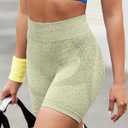 RUNNING GIRL Seamless Scrunch Workout Gym Shorts for Wome,High Waist Tummy Control Athletic Running Biker Shorts (Green, S)