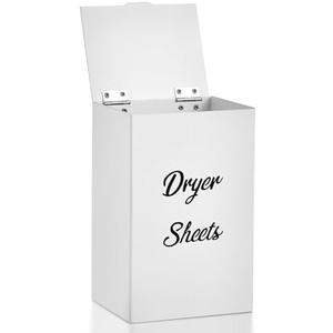 Magnetic Dryer Sheet Holder for Laundry Room Organizition , Metal Dryer Sheet Container with lid, Dryer Sheet Dispenser, Wall Dryer Sheet Box, Fabric Sheet Holder, Laundry Detergent Sheets Dispenser