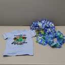 5 Pack Hawaiian Flower Lei Set, Hawaiian Lei Flower Garland Fancy Dress Set with Pineapple Sunglasses, Hawaiian flower Necklace Headbands and Wristbands For Tropical Hawaiian Luau Party Supplies, Blue