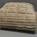 Smiry Couch Cover for Dogs Washable, Non Slip Fuzzy Pet Couch Covers for 3 Cushion Sofa Pet Friendly, Thick Soft Sofa Slipcovers Cushion Protector (Khaki, 27.6" x 59")