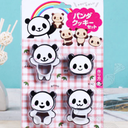 Panda Cookie Cutter Set 3Pcs Silicone Biscuit Fondant Molds for Baking Party Treats and Holiday Cookies