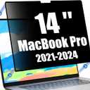 Nano-Suction Privacy Screen Protector for MacBook Pro 14 Inch (2021-2024, M1, M2, M3, M4, Pro, Max) Removable Laptop Privacy Screen Shield