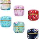 HAN SHENG 6 Pcs Airtight Tea Storage Tins 10 OZ, Vintage Style Food Containers for Loose Leaf Tea & Herbs, Coffee Beans, Spices, Sugar - Floral Embossed Design (Large-2)