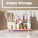 Electric Toothbrush Holder for Bathroom Countertop 5 Metal Slots Toothpaste Razor Mouthwash Organizer, Rose Gold