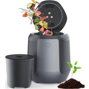 Electric Kitchen Composter, 4.2L Smart Countertop Food Recycler with Charcoal Filter, Indoor Compost Bin for Home Food Waste, Quiet Operation & Easy Cleaning, Eco-Friendly Compost Maker
