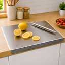Stainless Steel Cutting Board with Lip,Extra Large 31.5" L X 19.7" W