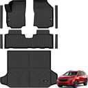 Floor Mats & Cargo Liner for Chevy Equinox 2018-2024 (Only Gas)/GMC Terrain | Door Sill Guards, All Weather TPE Full Set Floor Liners Trunk Mat for Chevrolet Equinox Accessories, Black