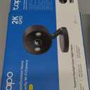 Tapo 2K+ Indoor/Outdoor Wired Security Camera - Person/Pet/Vehicle Detection, Baby Monitoring, Color Night Vision, IP66 Weather Resistant, Subscription-Free Local Storage or Optional Cloud, C121 (Black)