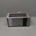 Mueller UltraToast Full Stainless Steel Toaster 4 Slice, Long Extra-Wide Slots with Removable Tray, Cancel/Defrost/Reheat Functions, 6 Browning Levels with LED Display, Housewarming Gifts New Home
