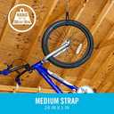 VELCRO Brand Easy Hang Strap | Heavy Duty Outdoor Storage Extension Cords, Cables, Tools, Bikes | Organization for Garden, Shed, RV |, Medium - up to 200 lbs, Black, 1 Count (Pack of 1)
