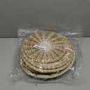 Xuhal Set of 8 Hanging Woven Wall Basket Handmade Decorative Rustic Boho Basket Decor Handcrafted Wicker Round Seagrass Wall Art for Home Kitchen Farmhouse Table Living Room