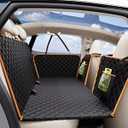 Back Seat Extender for Dogs,Heavy-Duty Dog Car Seat Cover for Back Seat | Hard Bottom Holds 420lbs, 100% Waterproof 600D Upgraded Material Dog Hammock for F150, SUVs and Trucks