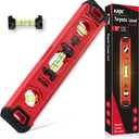 KATA Torpedo Level Magnetic TooL - 9 Inch Small Leveler Tools with Ruler 45/90/180 Degree Vials - Removable Line Bubble Spirit leveling For Hanging Pictures, Installing Shelf in Dark Tight Spaces (1pcs)