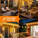 100FT 52 LED Bulbs Outdoor String Lights, G40 Shatterproof String Lights, IP65 Waterproof Connectable Outside Patio Light for Backyard Porch Balcony Garden Decor Christmas Camping Gazebo