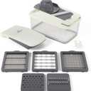 Calphalon Aero 8 in 1 Vegetable Chopper and Dicer, Food Chopper with Container (Stainless Steel (8pc))