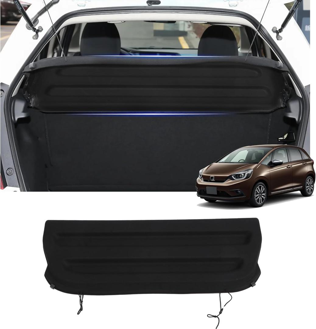 Cargo Cover Fit for Honda Fit 2015 2016 2017 2018 2019 2020 Accessories,Rear Trunk Cover Luggage Security Shield Shade Cover (Honda Fit 2015-2020)