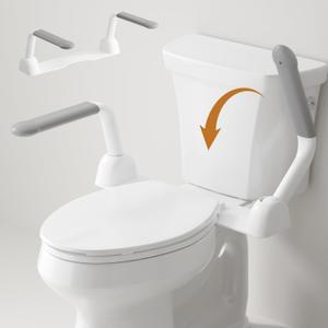 Toilet Safety Rails for Seniors, Super Heavy Duty Handicap Toilet Rails with Foldable Handles, Toilet Safety Frame Rails with Arms for Disabled Pregnant, Toilet Assistance for Elderly