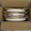 AmorArc Ceramic Dinnerware Sets, Wavy Rim Stoneware Plates and Bowls Sets, Highly Chip and Crack Resistant | Dishwasher & Microwave & Oven Safe Dishes set, Service for 6 (18pc)-Matte Speckled White
