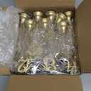 Maitys 15 Pcs Metal Table Numbers 1-15 with Weighted Base 8 Inch Table Number Stands for Wedding Reception, Party, Anniversary, Birthday Banquet(Gold)