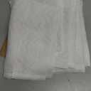 VISIONTEX White Sheer Curtains 84 Inches Long 2 Panels Set Moroccan Embroidery Texture Geometric Rod Pocket Ivory White Voile Tulle Semi Window Treatment Pair for Bedroom Living Room 54 x 84 Inches