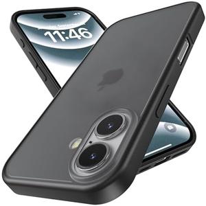Gatita for iPhone 16 Plus Case Black, Sturdy Matte Frosted Translucent Minimalist Protective Phone Case with Slick Substantial Protective Plastic Cover for iPhone 16 Plus - Frosted Black