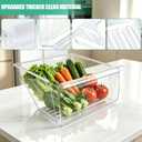 Upgraded 2188664 Crisper Bin (Lower) Replacement for Whirlpool Refrigerator, Refrigerator Drawers, Kenmore Whirlpool Fridge Crisper Drawer Replacement Part WP2188664, 2188664 Fridge Drawer, Clear