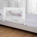 ComfyBumpy 1-Pack Bed Rail for Toddlers 35.5" L x 19.5" H | Toddler Bed Rails for Twin, Full & Toddler Mattress Size | Swing Down Rail Guard | Mattress Side Rail for Kids | White, 35.5 | Standard | 1-Pack