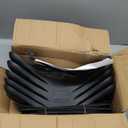 Plastic Extra Wide Suit Hangers, Pack of 15, Width: 17.7",Notched Shoulders & Metal Hooks, Black
