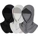 YRANXQUN Ski Mask for Men Women, Balaclava Full Face Head Neck Gaiter Cover, Summer UV Protection Cooling Outdoor (Black, Dark Gray, One Size), Pack of 4
