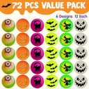 JOYIN 24PCS Halloween Bouncy Balls, Glow in The Dark Bouncing Balls Eyeballs for Halloween Party favors Decorations, Halloween goodie bag fillers, Trick or Treating School Classroom Game Prizes