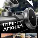 THREEKEY Qi2 Certified MagSafe Car Mount Charger,Car Wireless Charger,15W Magnetic Charger Fast Charging,Retractable Phone Holder with 360Rotation,Car Mount for iPhone17-12&Galaxy S25 Ultra