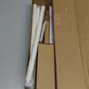 KAMANINA Curtain Rod 32 to 58 Inch(2.6-4.8Ft), Heavy Duty White Curtain Rods for Windows, 7/8 Inch Single Drapery Rod Adjustable, Decorative Netted Texture End