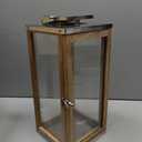  Glass Lantern, 43 cm, Brown