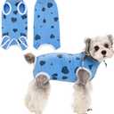 Coppthinktu Recovery Suit for Dogs After Surgery, Dog Onesie Surgery Recovery Suit for Female Spay, Soft Surgical Pajamas Bodysuits for Puppy to Prevent Licking Dog Cone Alternative Medium