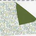 Greenery Leaves Branches Baby Blankets for Girl Boy Green Eucalyptus Leaves Soft Mink Dotted Backing Double Layer Swaddle Blanket Boho Leaf Plant Bed Throws for Newborn Infant Toddler Nursery 30x40
