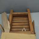 Teak Shower Bench, 32" Solid Wood Shower Stool for Inside Shower to Sit On, Wooden Bathroom Shower Seat Waterproof