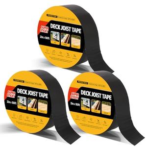 CEWOR Butyl Tape for Decking, 3 Pack 2" x 50' Deck Joist Tape Roof Tape, Waterproof Butyl Tape for Long-Lasting Protection
