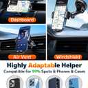 Qifutan Dash Mounted Phone Holders for Your Car Dash Phone Mount for Car Dashboard Air Vent Multi-Mount 3 in 1 Vehicle Windshield Holder Compatible Multi-Device Clip Desk Mount