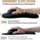 Black Ergonomic Mouse Pad with Wrist Rest Support,Non-Slip PU Bottom & Memory Foam Massage Bulge Cat Paw Pad Design,Relieves Carpal Tunnel Pain-an Ideal Mousepad for Office Desk Accessories