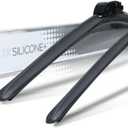 Clix Wipers 24"+18" Silicone Plus Rain Repellent Windshield Wiper Blades (Set of 2) – Carbon Fiber Beam Automotive Replacement Windshield Wiper Blades, All-Weather Universal Fit Car Accessories