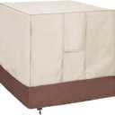 Air Conditioner Cover for Outside Units-Sturdy AC Cover,Water-Resistant, sturdy, with Mesh Vents and Elastic Hem Cord, Fits up to 24 x 24 x 30 inches